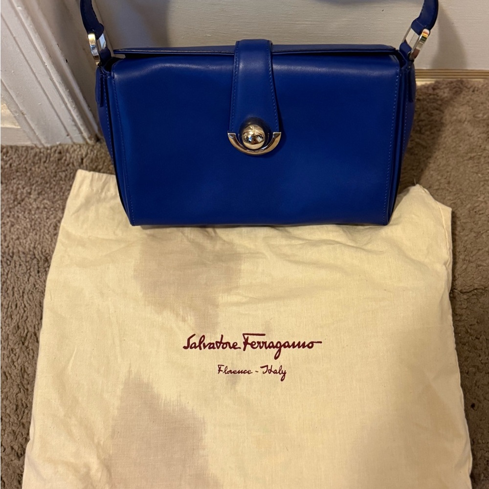 Salvatore Ferragamo Royal Blue Shoulder Bag